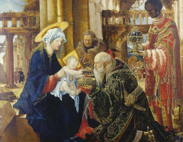 阿尔布雷希特·阿尔特多夫，《贤士的崇拜》，“德国文艺复兴大师”展出作品