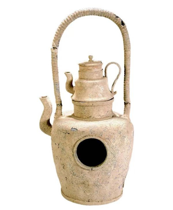 锡提梁壶 四川崇州万家镇明代瓷器窖藏