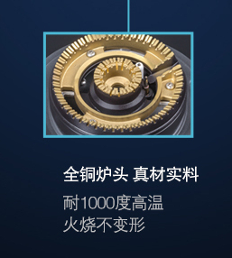 ▲商家宣传该款燃气灶炉头“耐1000度高温”“火烧不变形”