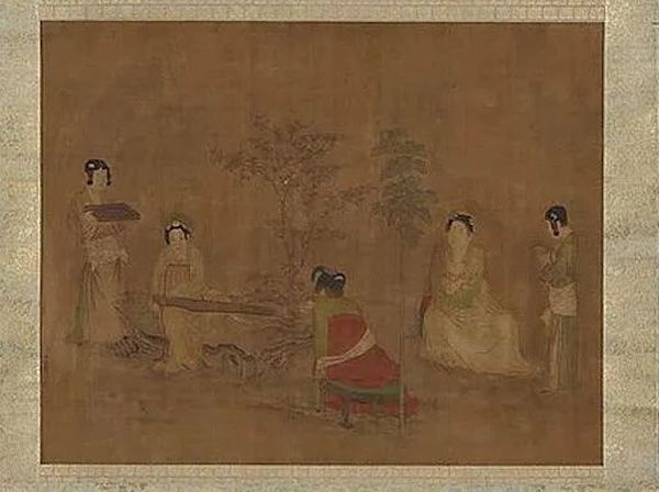 仇英款《听琴图》 京都国立博物馆藏