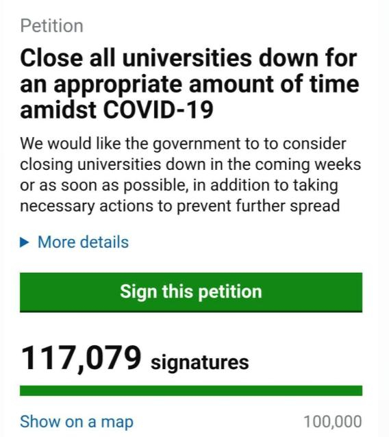 （网络上关于关闭学校的投票）