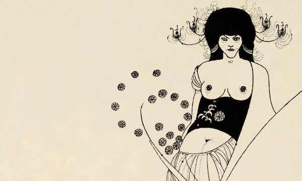 《肚皮舞》，1893年，是比亚兹莱为奥斯卡·王尔德的《莎乐美》所创作的插图之一