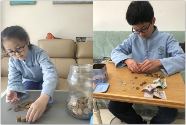 图说：浦江学堂的学生将压岁钱、零用钱捐献抗疫  采访对象供图（下同）