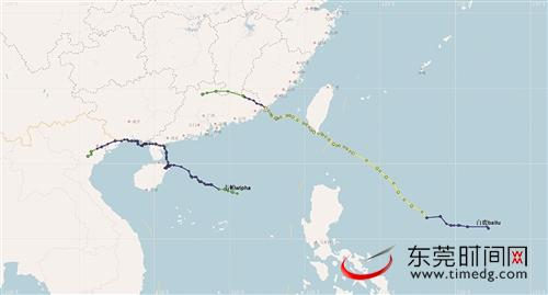 ■2019年影响我市的台风路径图 市气象局供图