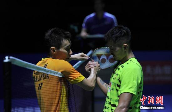 资料图：李宗伟与林丹。中新社记者 吕明 摄