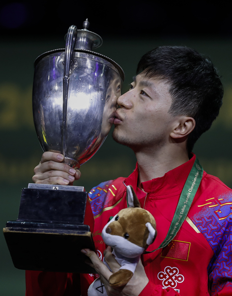 图说：马龙也面临高密度比赛的挑战 资料图 新华社图