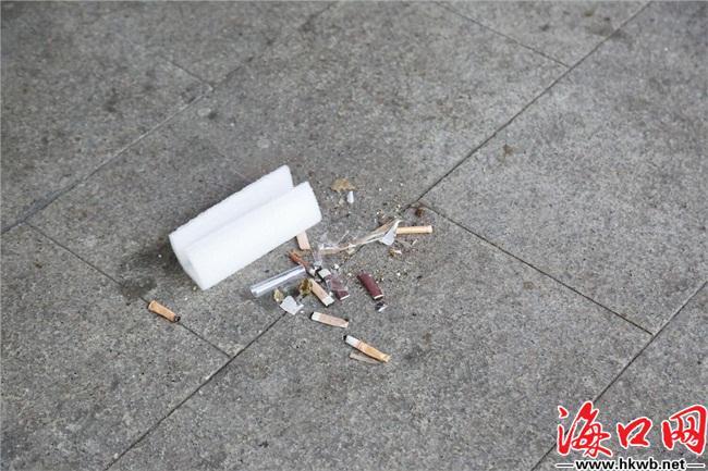 海口网“媒体+执法”|出店经营、乱堆物品 博爱南路多家商铺被罚[图]