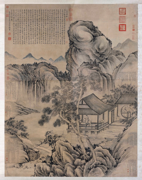 清·董邦达《三希堂记意图》，纸本设色，201.5x154厘米，北京故宫博物院藏