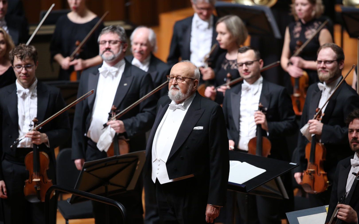 2018年国家大剧院演出中的克里斯托弗·潘德列茨基。摄影/牛小北