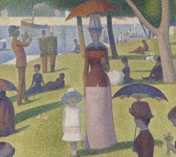 《大碗岛的星期天下午》局部