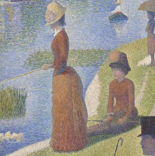 《大碗岛的星期天下午》局部