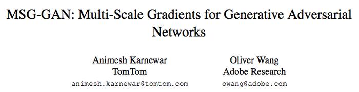 图像合成神器 MSG-GAN入选CVPR2020，超越最先进GAN，稳定多尺度高分辨率