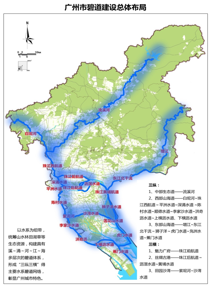 广州市碧道建设总体布局。