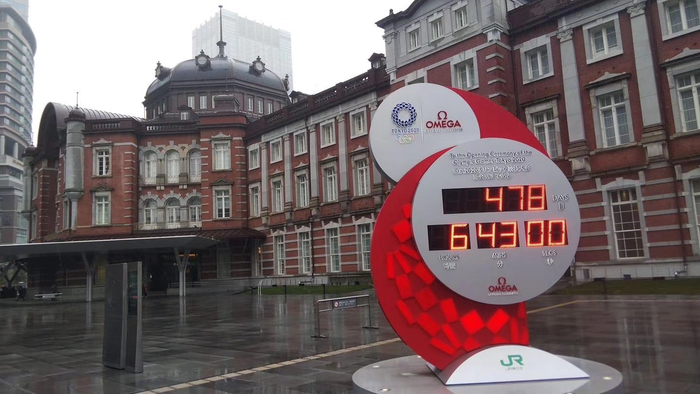 侯嘉怡拍摄的东京奥运会倒计时钟。