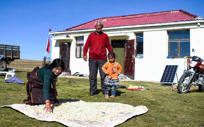 北京援建的曲麻莱县边远地区牧民新居。北京青海玉树指挥部供图