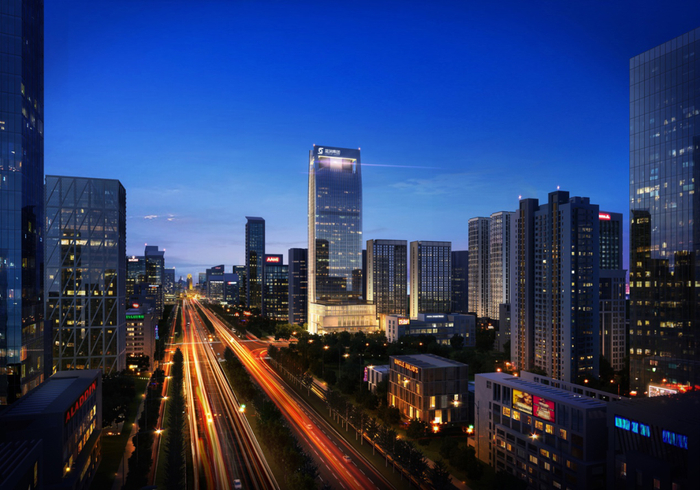 蓝润集团总部实景。图片来源：开发商提供