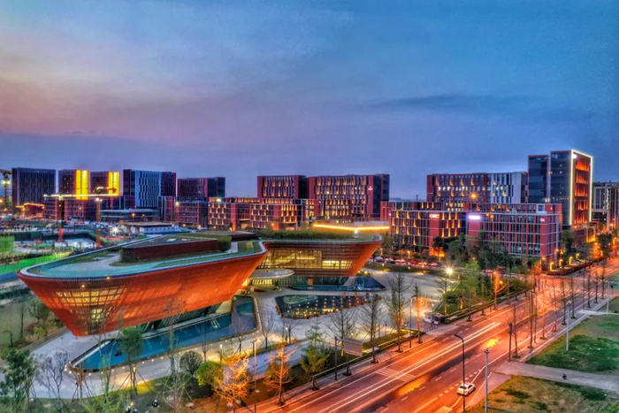 成都天府国际生物城夜景 图片来源：成都天府国际生物城供图