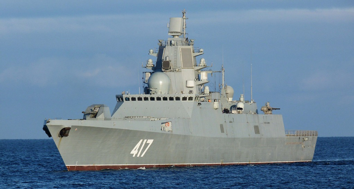 海试中的“戈尔什科夫”级护卫舰首舰“戈尔什科夫”号