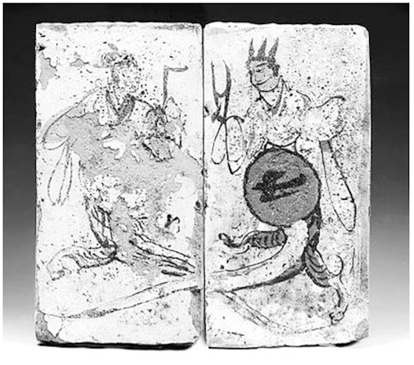 墓砖伏羲女娲图