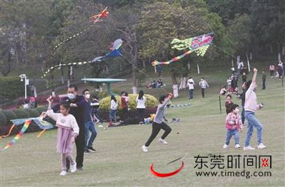 ▲每到周末，都有不少市民带着孩子到植物园游玩 记者 陈栋 摄