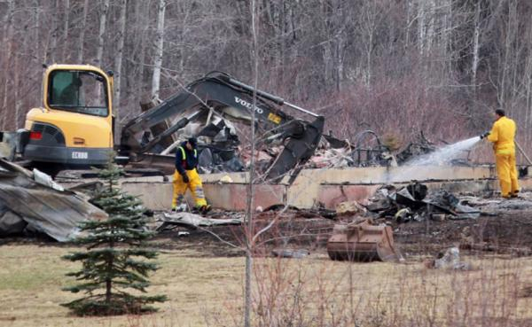 沃特曼作案现场之一：被烧毁的房子。