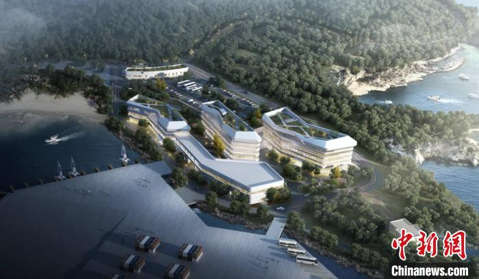 亚帆中心设计图。　杭州亚组委供图 