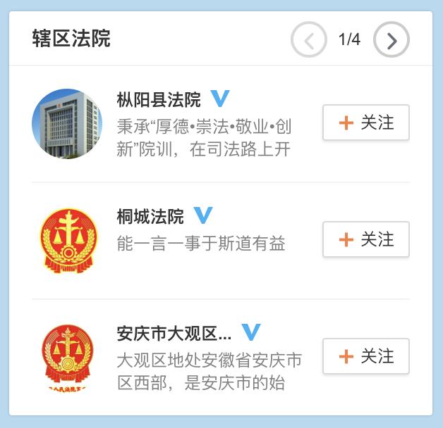 区划调整4年后，安庆中院微博将枞阳县法院从辖区法院移出