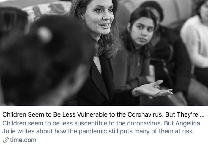 新冠病毒似乎对儿童的危害较小，但他们仍然以其他方式处于危险之中。/ 《时代》杂志报道截图
