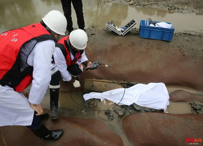 二期发掘现场。