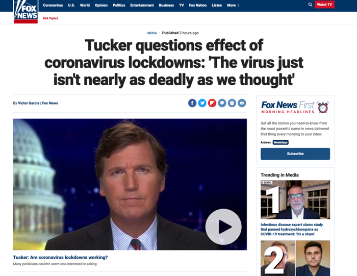 福克斯新闻报道截图