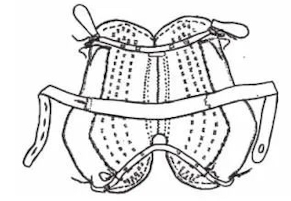 图一二  图埃赫塔出土的马鞍遗物墨线图