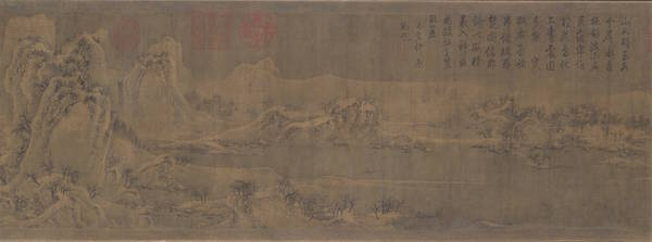 （图十二） 宋徽宗，《雪江归棹图》 卷（局部）