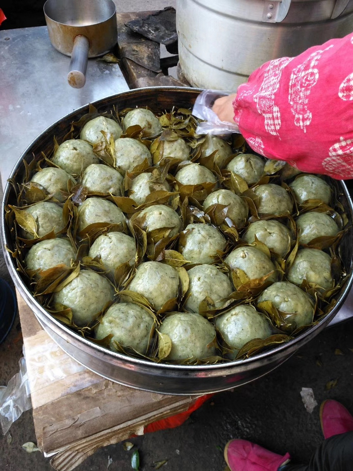 在浙江金华，冬至才吃青团。 王小姐 图