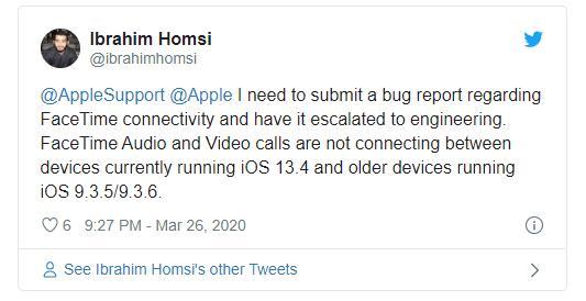 报告称iOS 13.4更新导致FaceTime音频和视频通话出现问题