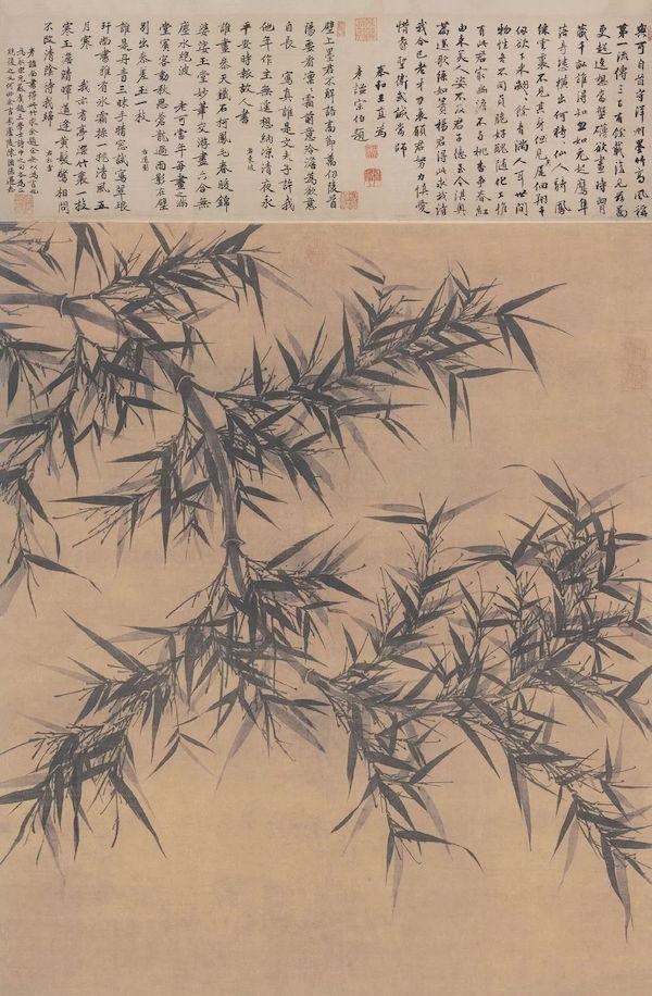 （图三）宋代文同，《墨竹图》 轴