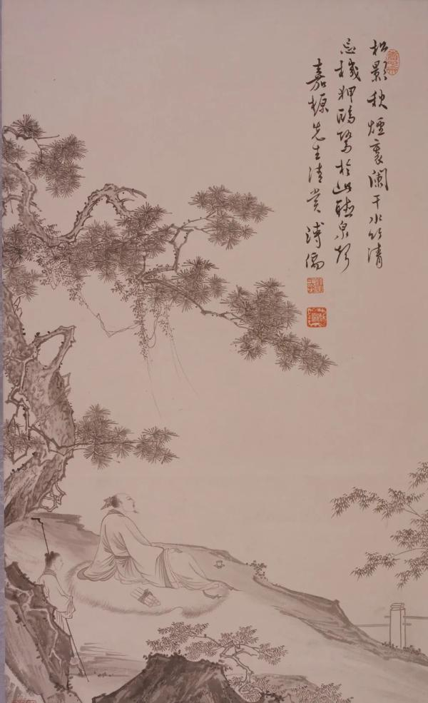 松隐图  溥儒