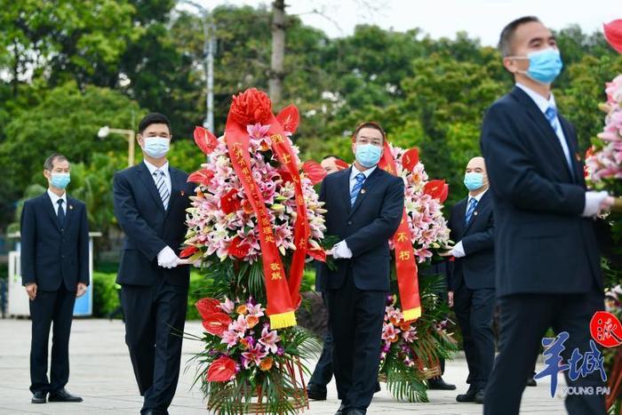 广州银河革命公墓今早祭英烈，市民可通过“云祭扫”平台缅怀