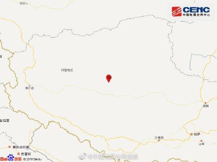 西藏阿里地区改则县发生3.8级地震