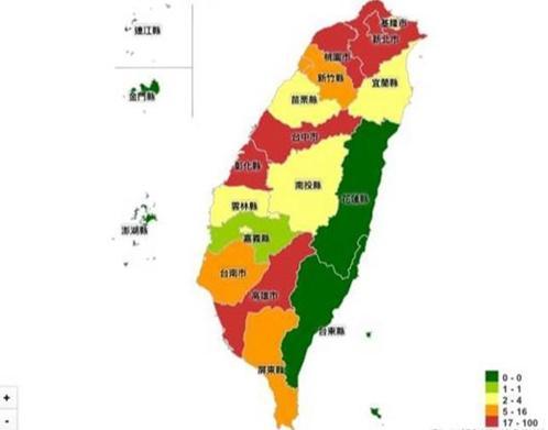台北新冠肺炎确诊病例达100例 全台仅剩5县市0确诊