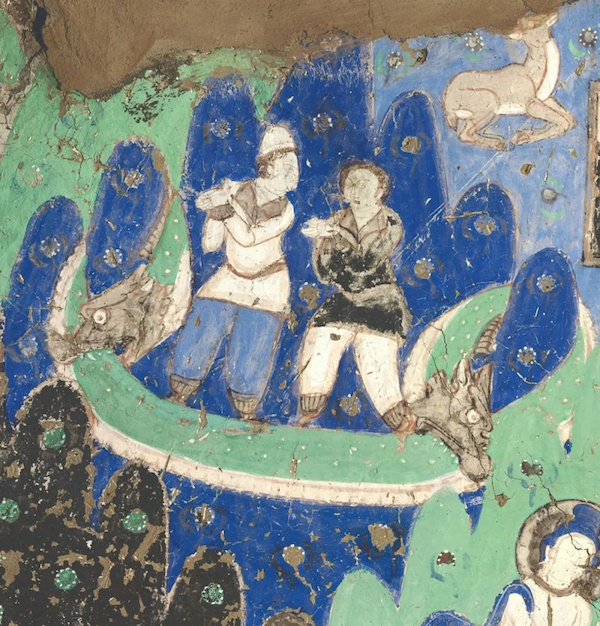 马璧龙王救商客 克孜尔石窟第14窟 主室券顶