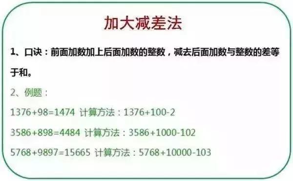 小学数学14个计算技巧：让孩子的计算能力爆表！期中复习必看