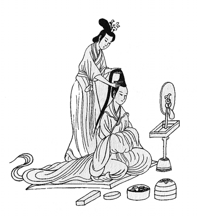     《女史箴图》中的梳妆图