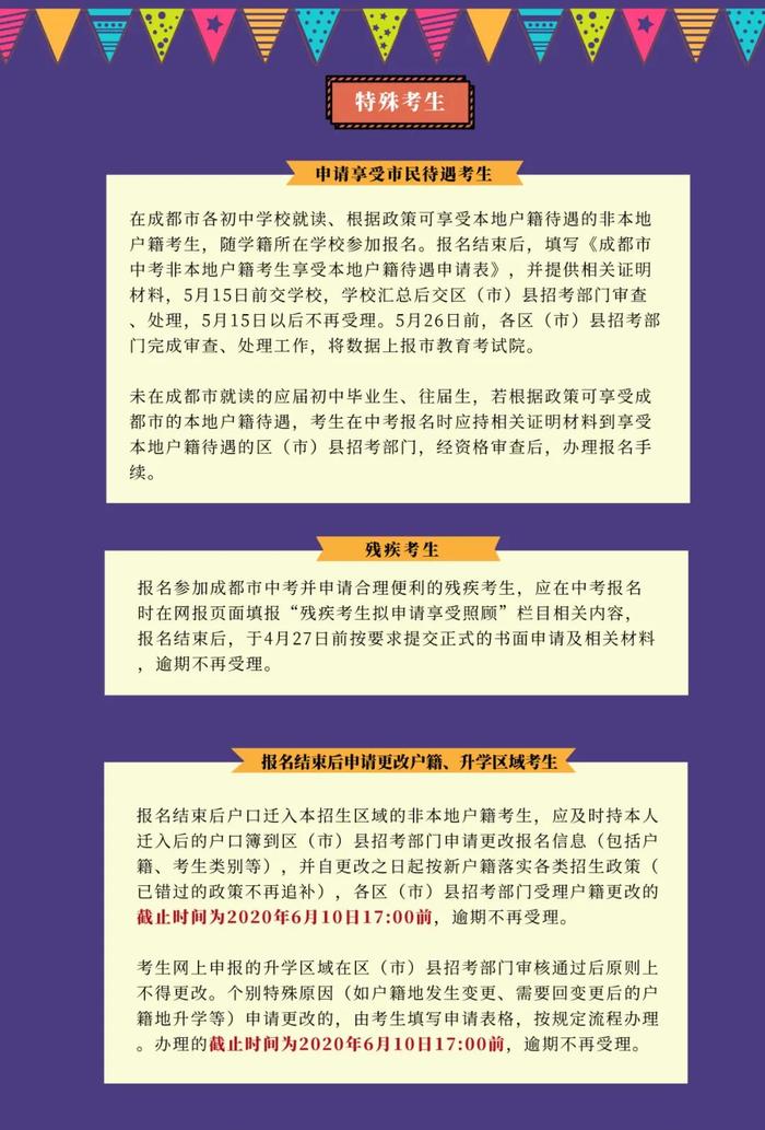 成都市中考报名4月16日开始！报名有这些流程和变化