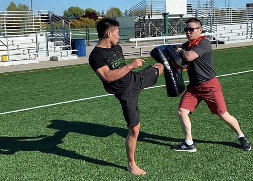 宋亚东在训练中。受访者供图