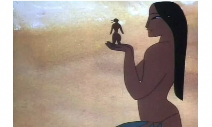 国产动画片《女娲补天》（1985）剧照。