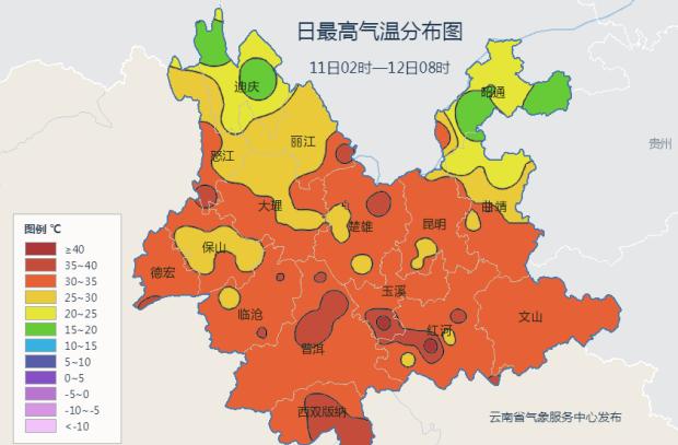 太热了！云南部分地区最高温将超40℃，本周仍无大范围降水