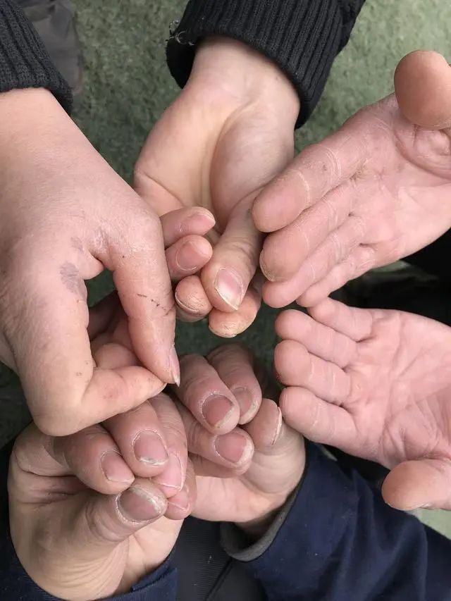 综合布线施工后的手。王英杰/摄