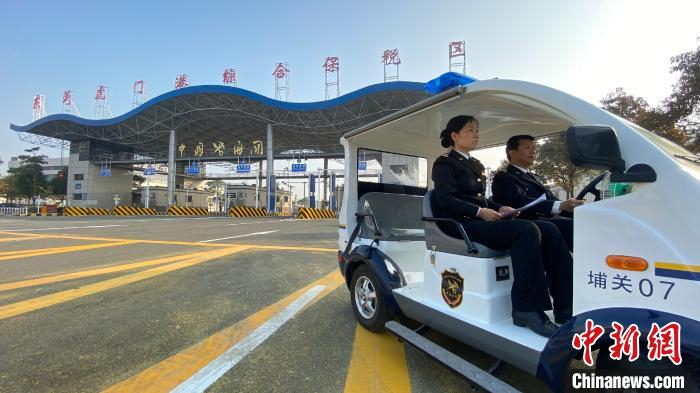 沙田海关关员在虎门港综保区 吴志刚摄