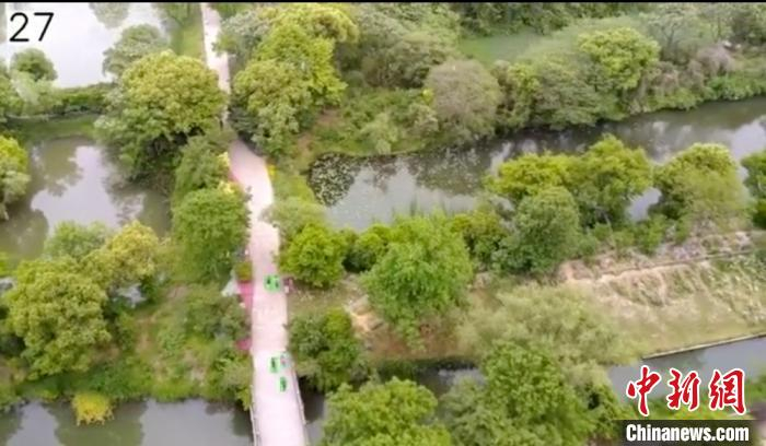 “五一”杭州西溪湿地上线无人机 自主巡航实时管控人流量 截图