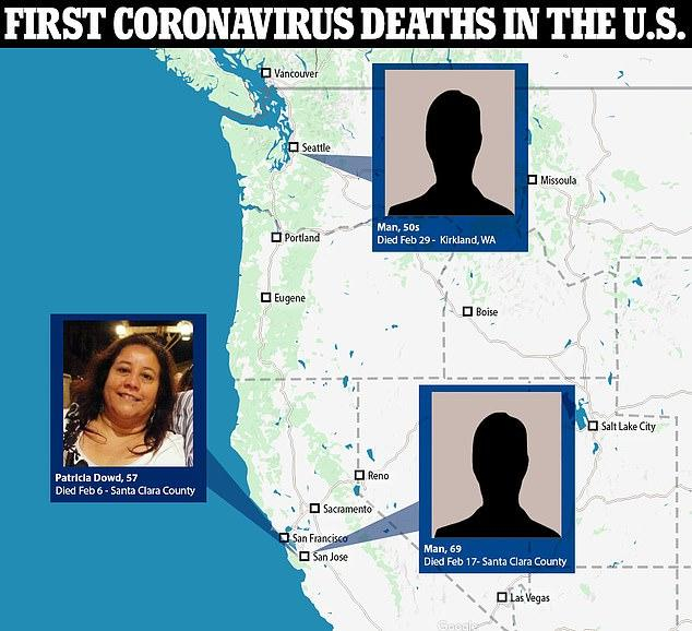 ▲ 目前，加州已经发现了三例死因为新冠肺炎的早期病逝者。图据《每日邮报》